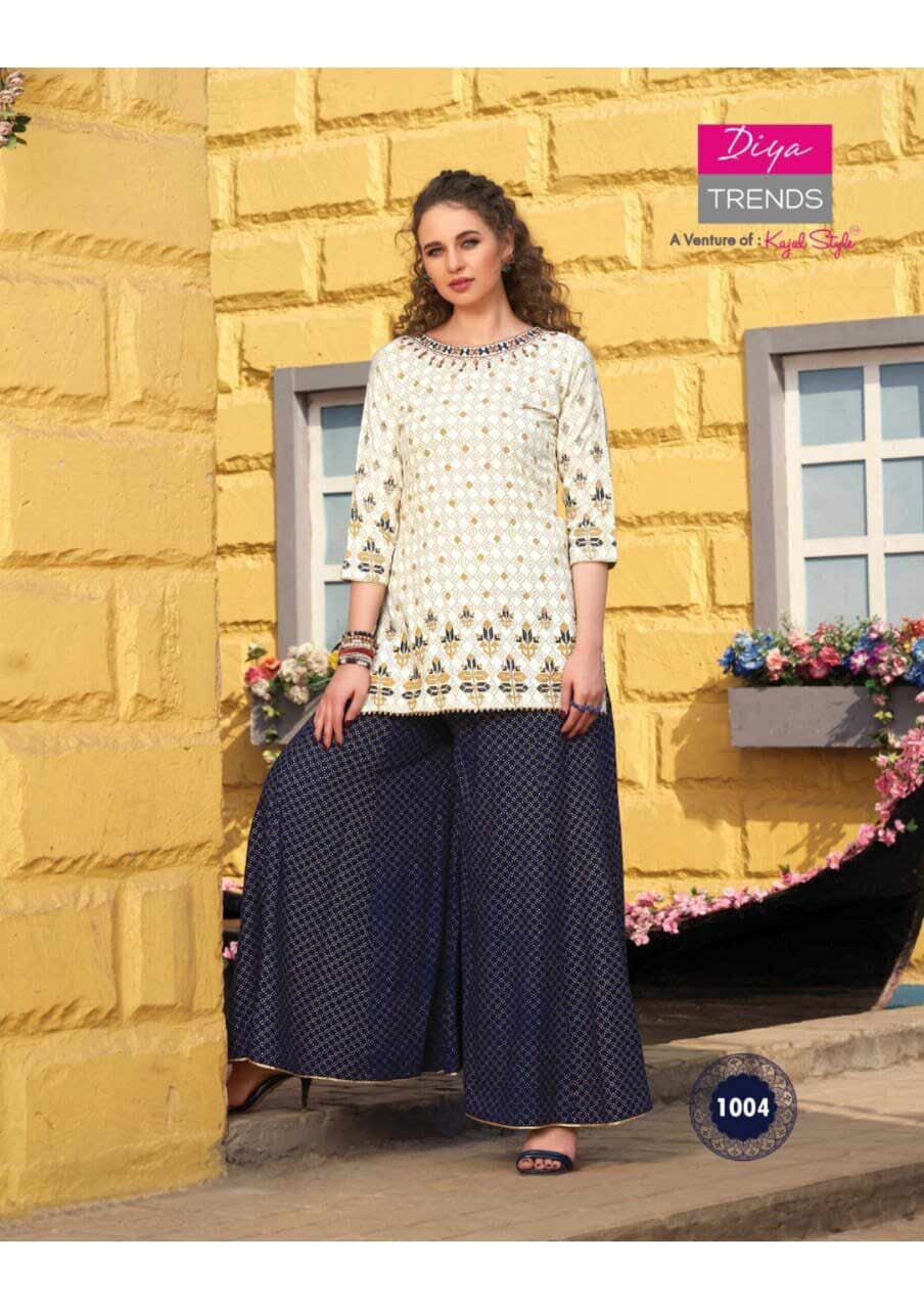 Diya Florence Vol-1 Rayon Cotton Kurti Supplier Diya Florence Vol-1 Rayon Cotton Kurti Supplier